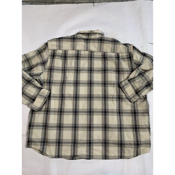 Carhartt Shacket Mens 3XL White Gray Original Fit Rugged Plaid Flannel Workwear - Picture 2 of 10